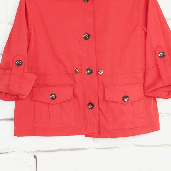 Ruby Rd. Red Light Fall Spring Jacket Size 10 - Picture 2 of 8